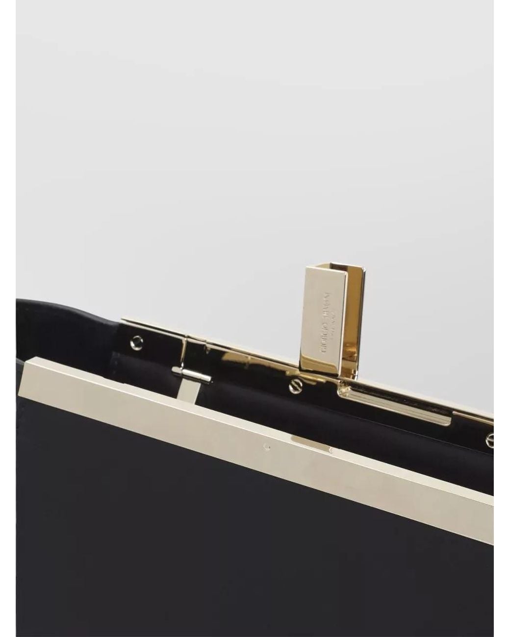 Giorgio Armani Black Leather Clutch Bag