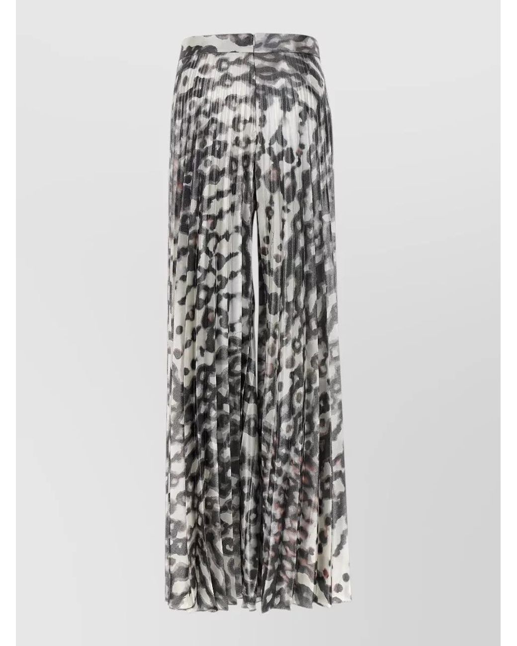 Gianluca Capannolo White Pleated Satin Wide-Leg Trousers