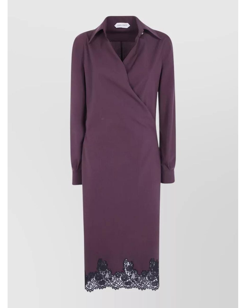 Alberta Ferretti Purple Midi Dress