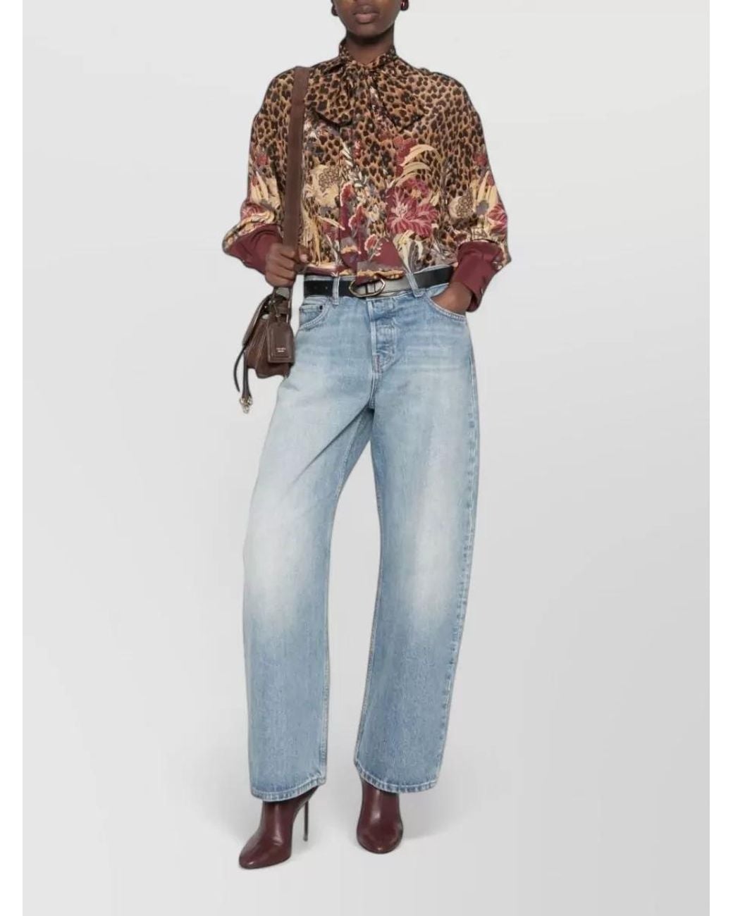 Etro Multicolor Silk Printed Pussy-Bow Blouse