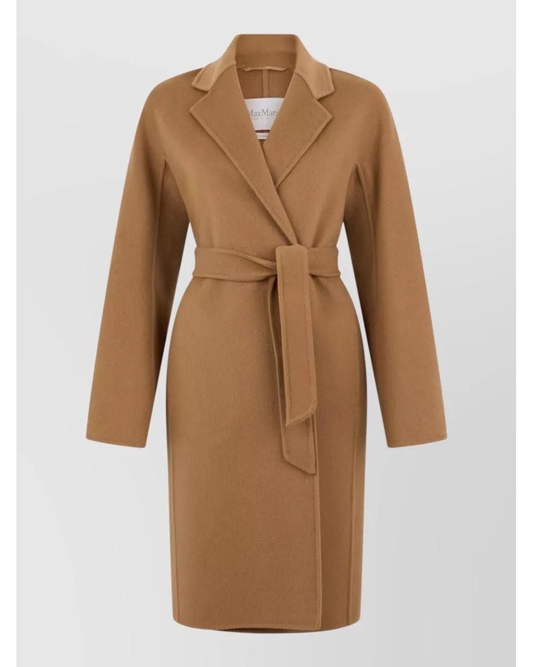 Max Mara Natural Cashmere Belted Single Breasted Coat