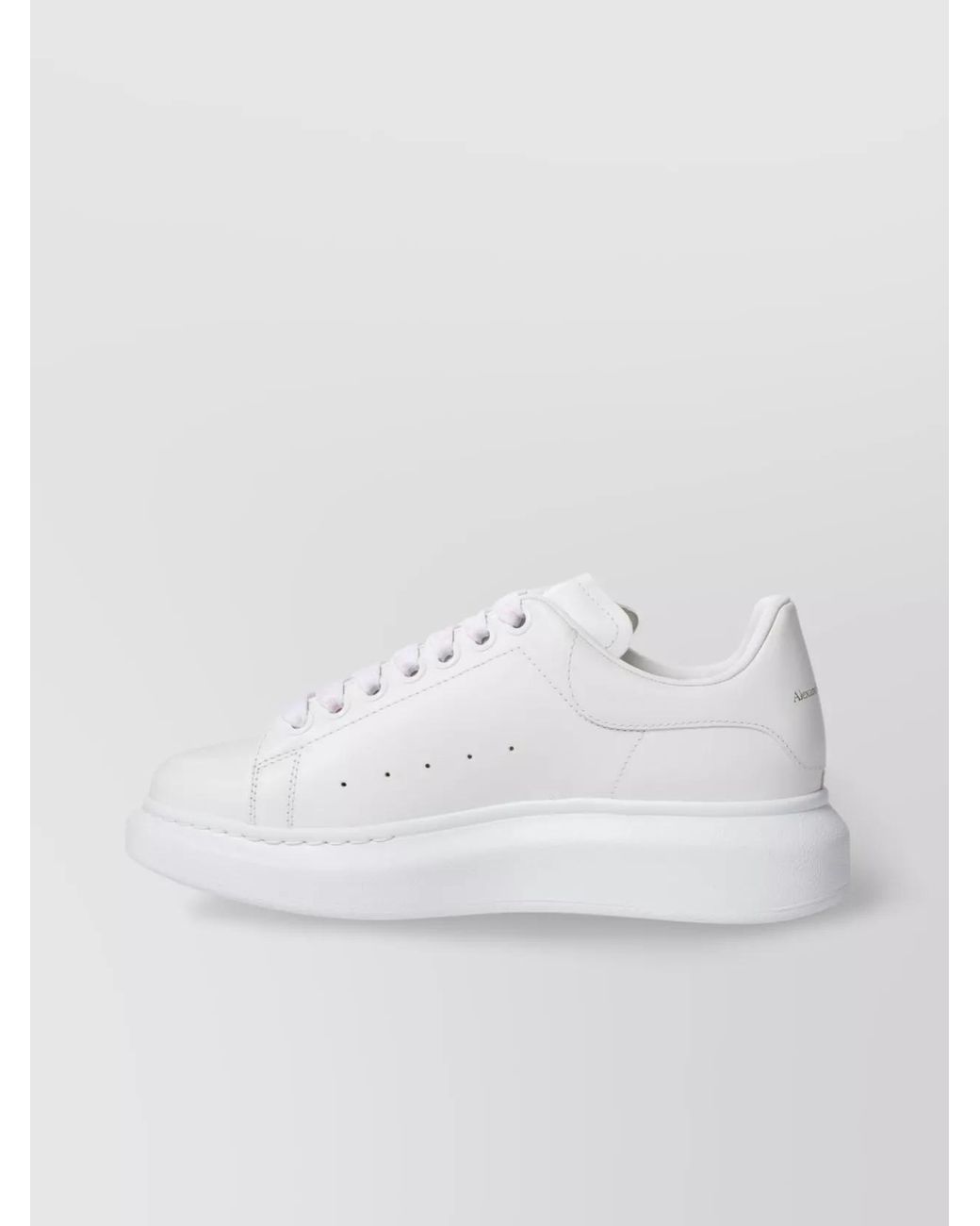 McQueen White Leather Oversized Low-Top Sneakers