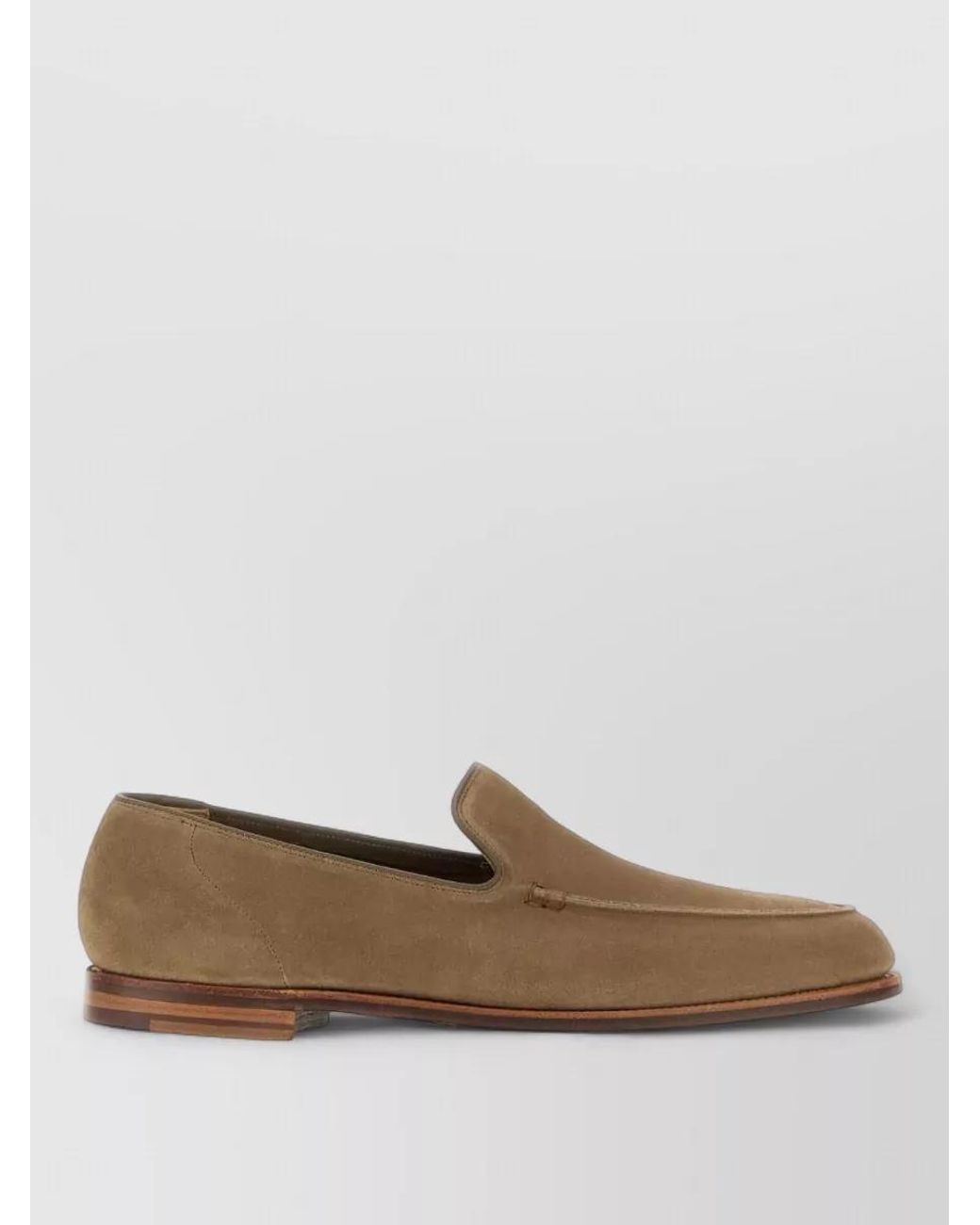 Crockett and Jones Brown Suede Leather Loafers for men