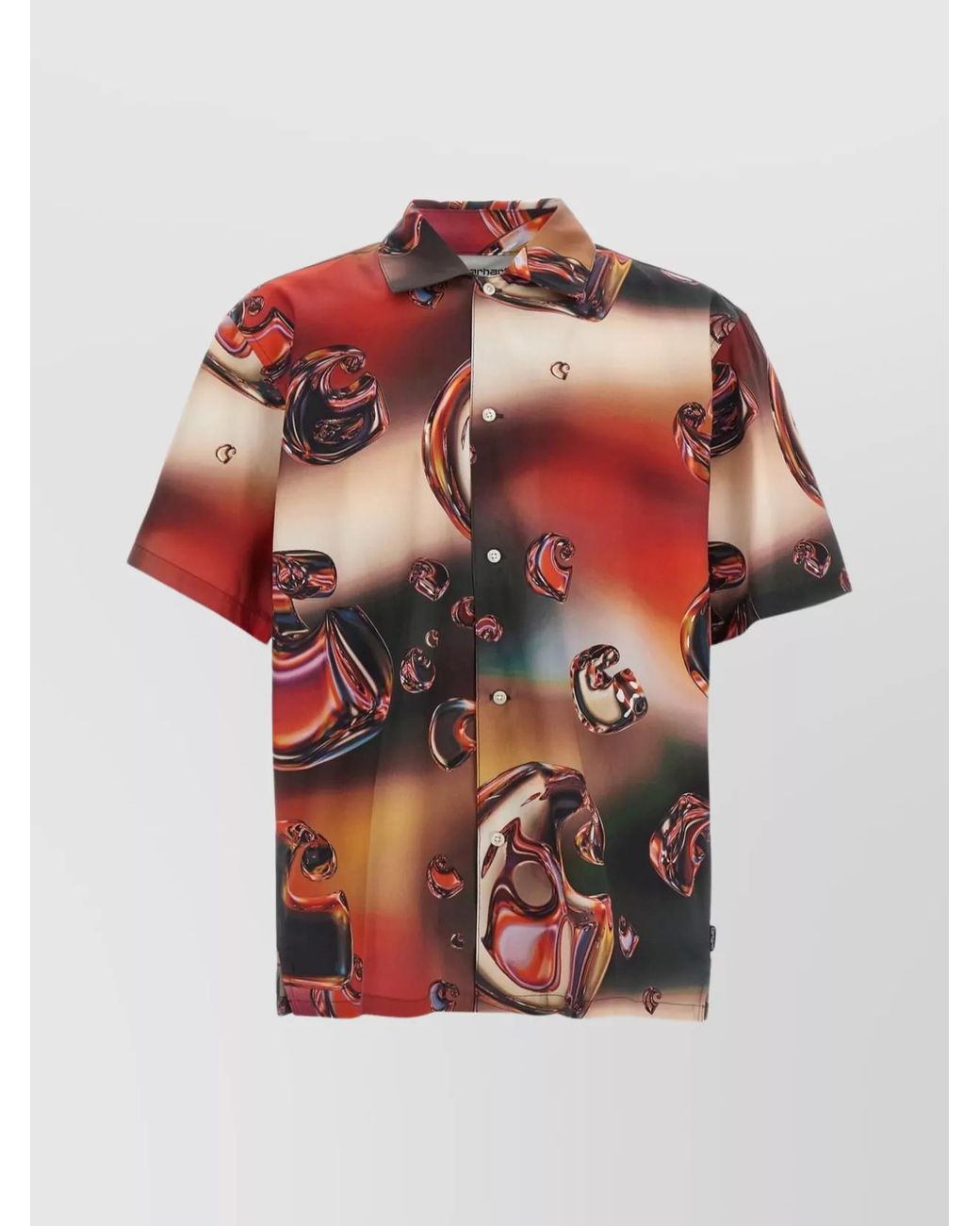 Carhartt Red Solar Chrome Printed Short-Sleeve Shirt for men