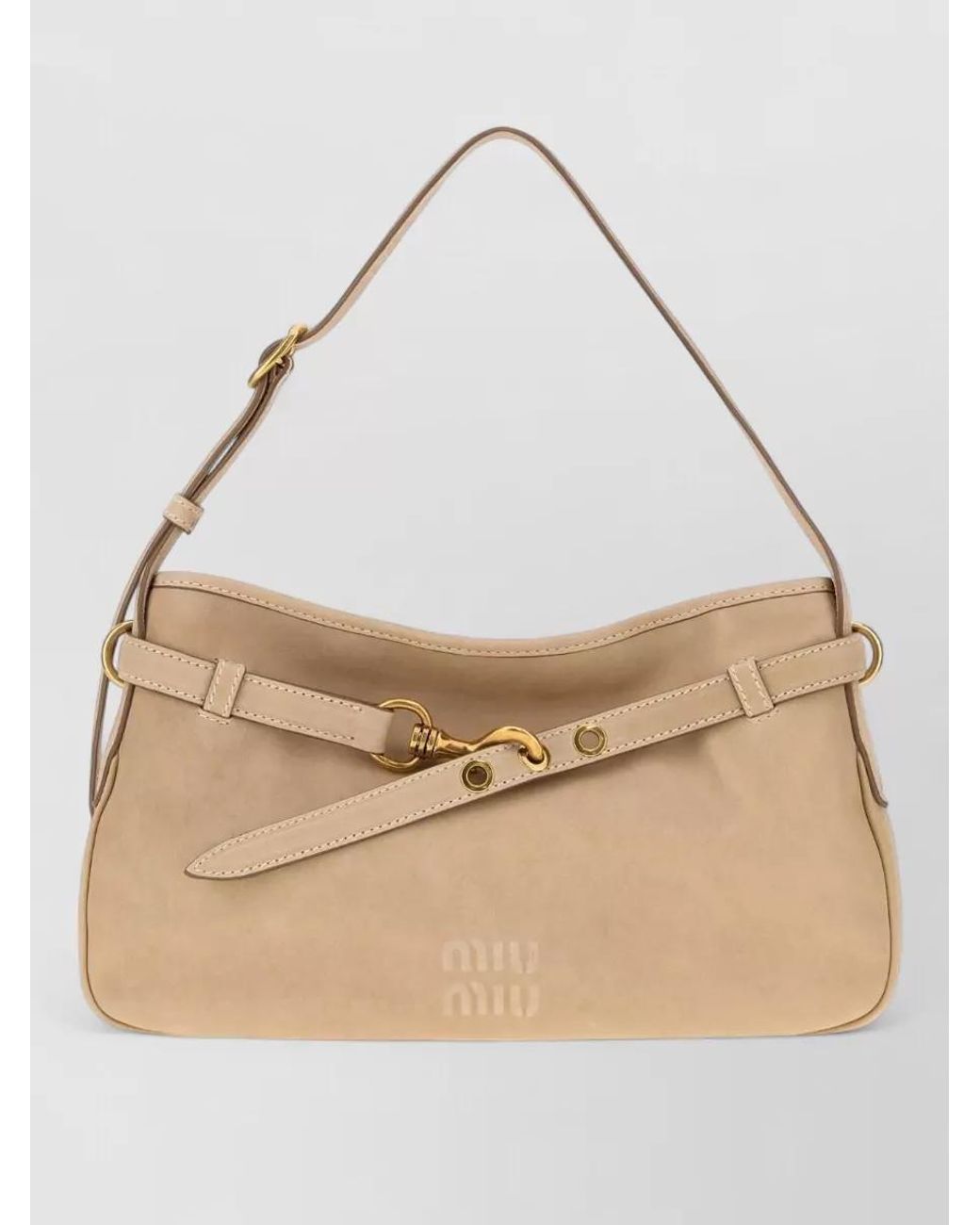 Miu Miu Natural Na Leather Clutch Bag