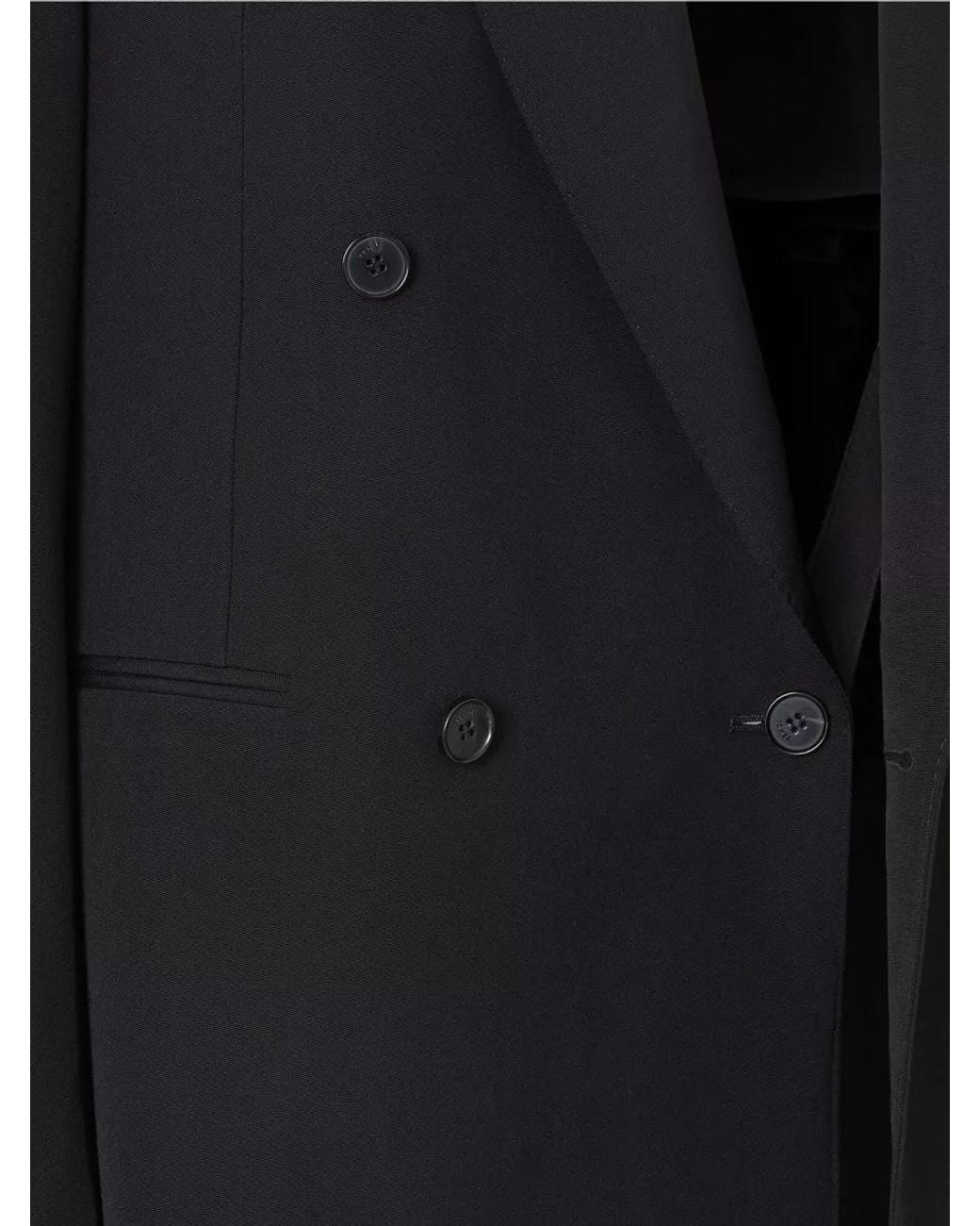 Fendi Black Virgin Wool Double-Breasted Blazer