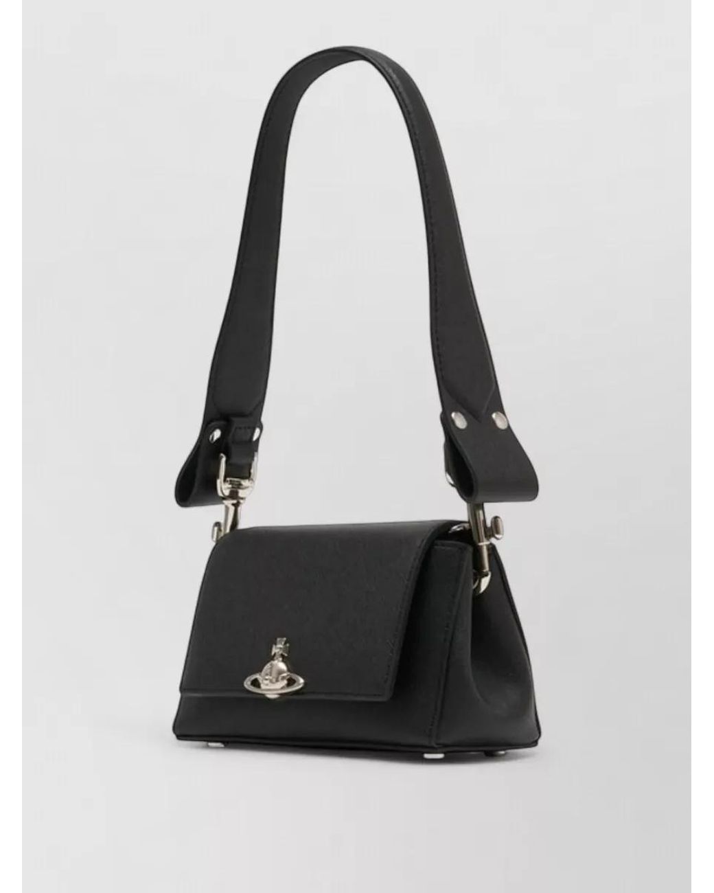 Vivienne Westwood Black Hazel Small Leather Shoulder Bag