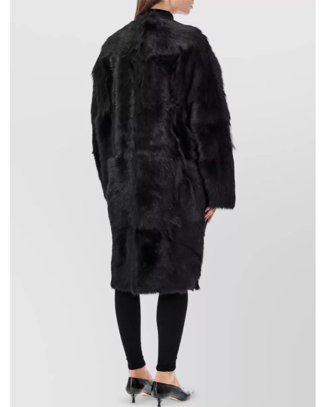 Totême Black Shearling Coat