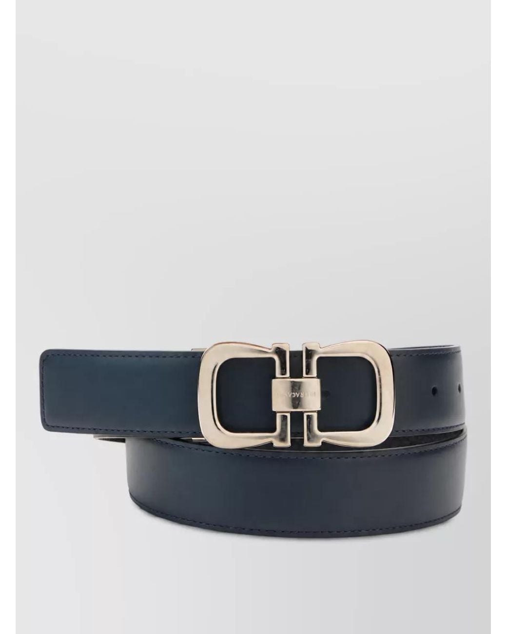 Ferragamo Blue Leather Belt for men