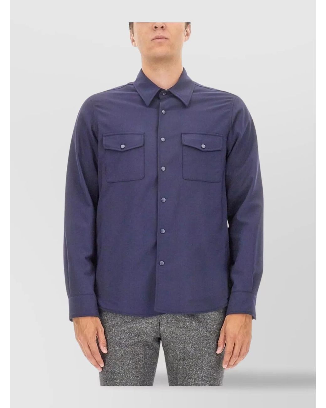 Aspesi Blue Regular-Fit Shirt for men
