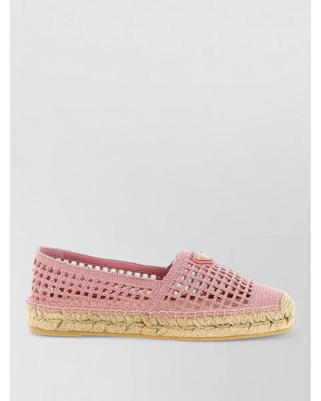 Prada Pink Crochet Espadrilles