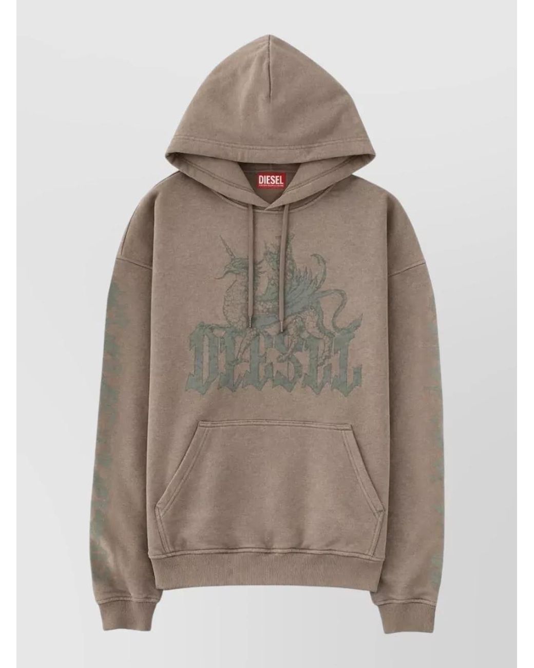 DIESEL Gray Logo Sweatshirt for men