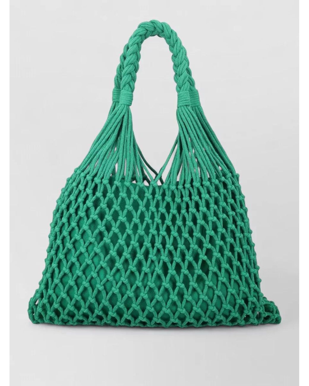 Frankie Shop Green Macrame Tote Bag