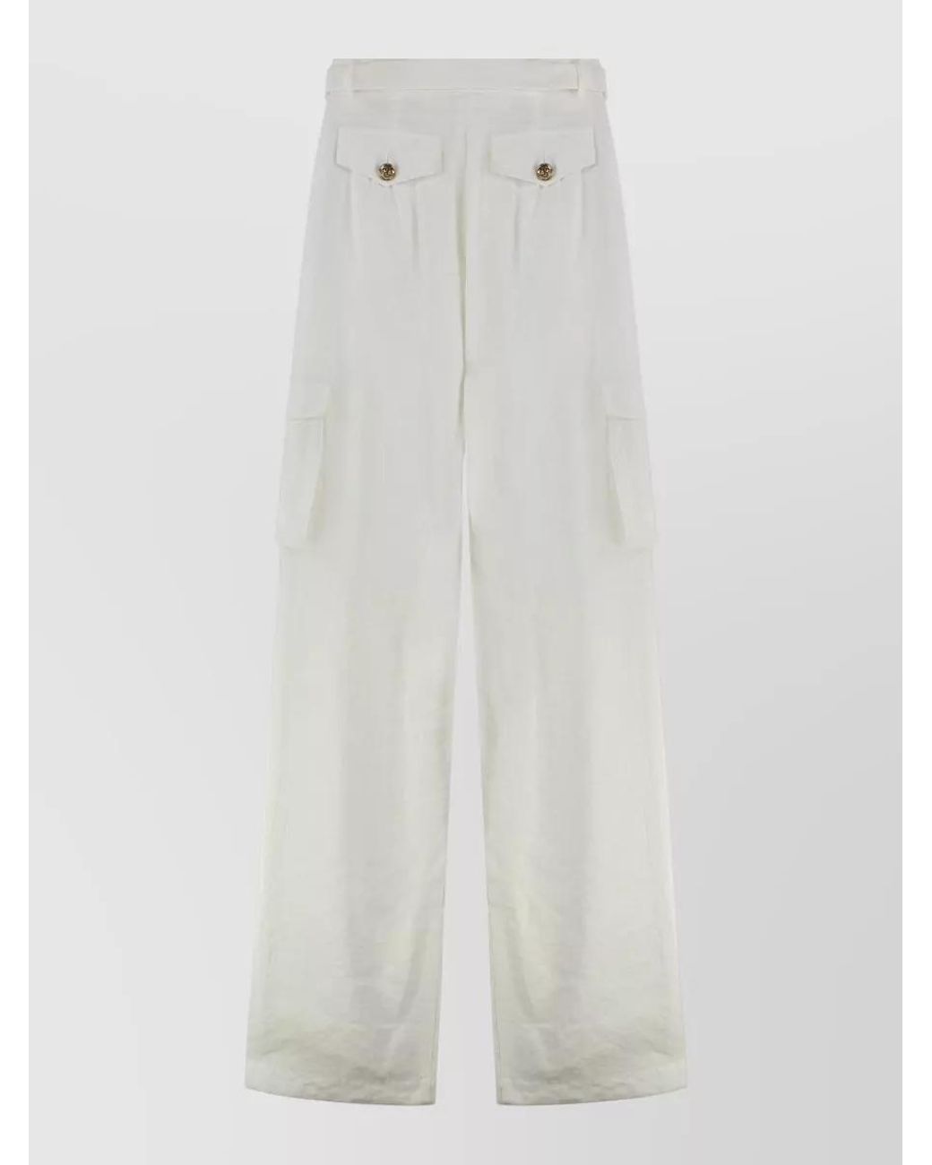 Versace Jeans Couture White Wide-Leg Cargo Trousers