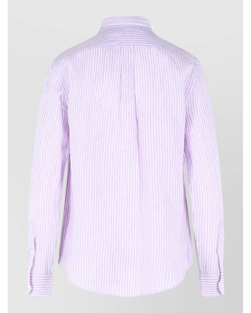 Polo Ralph Lauren Purple Striped Linen Shirt