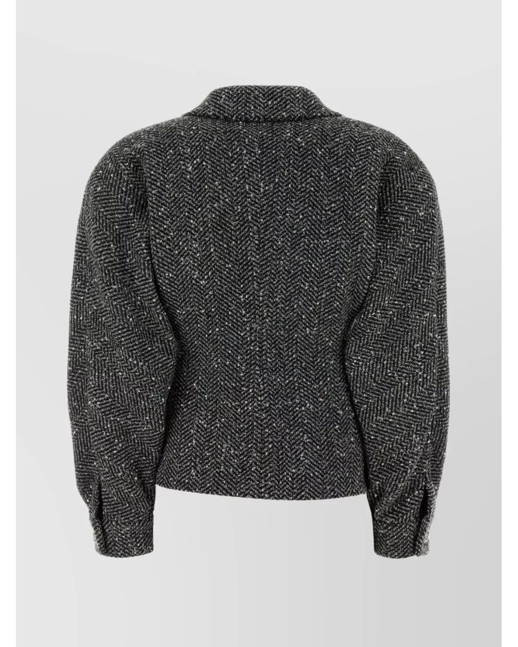Alessandra Rich Black Tweed Blazer