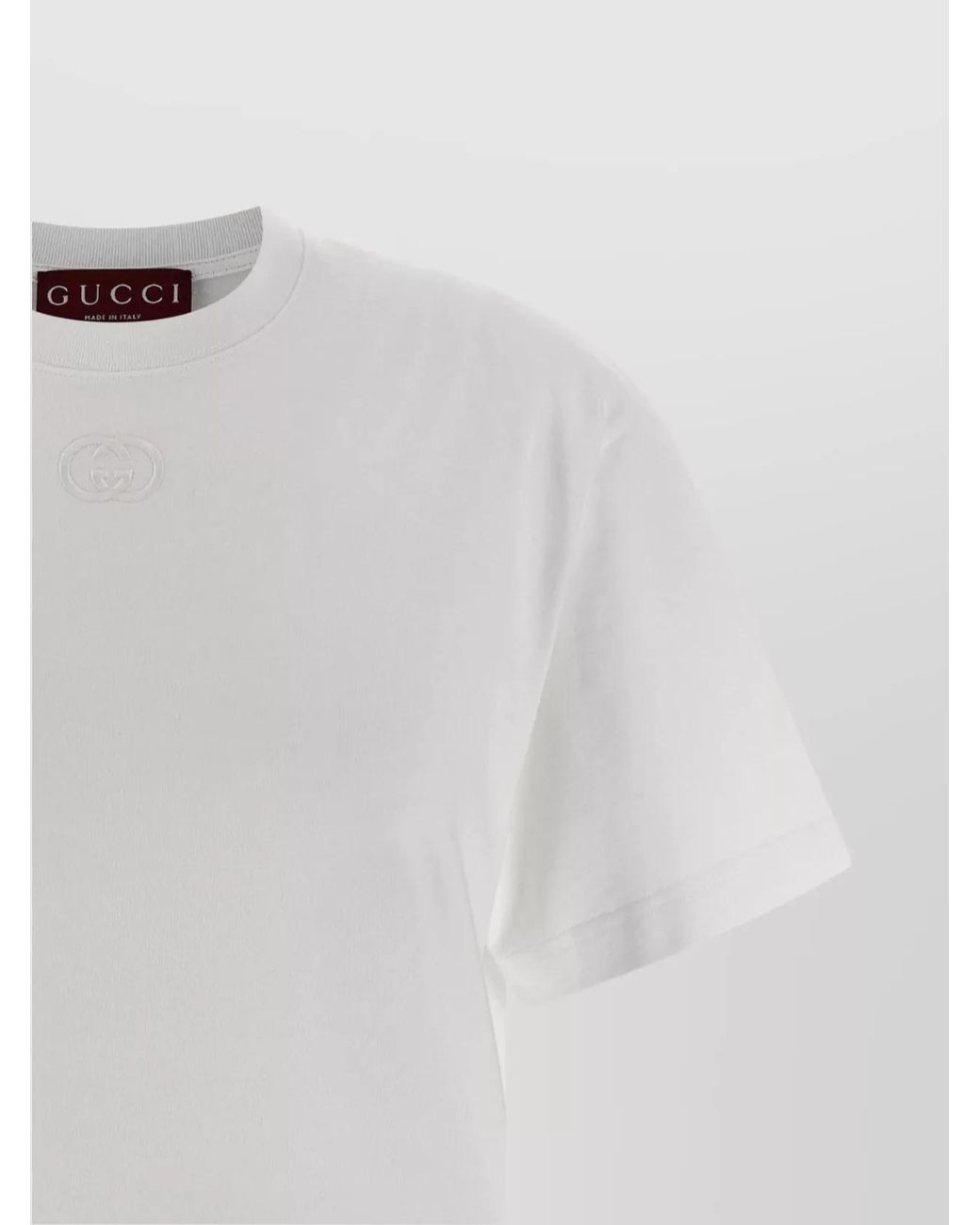 Gucci White Cotton Regular-Fit Short-Sleeve T-Shirt
