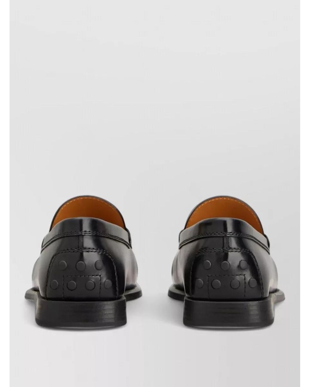 Tod's Gray Leather Gathered Penny Loafers for men