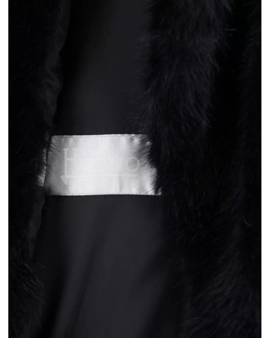 Herno Black Faux Fur Coat