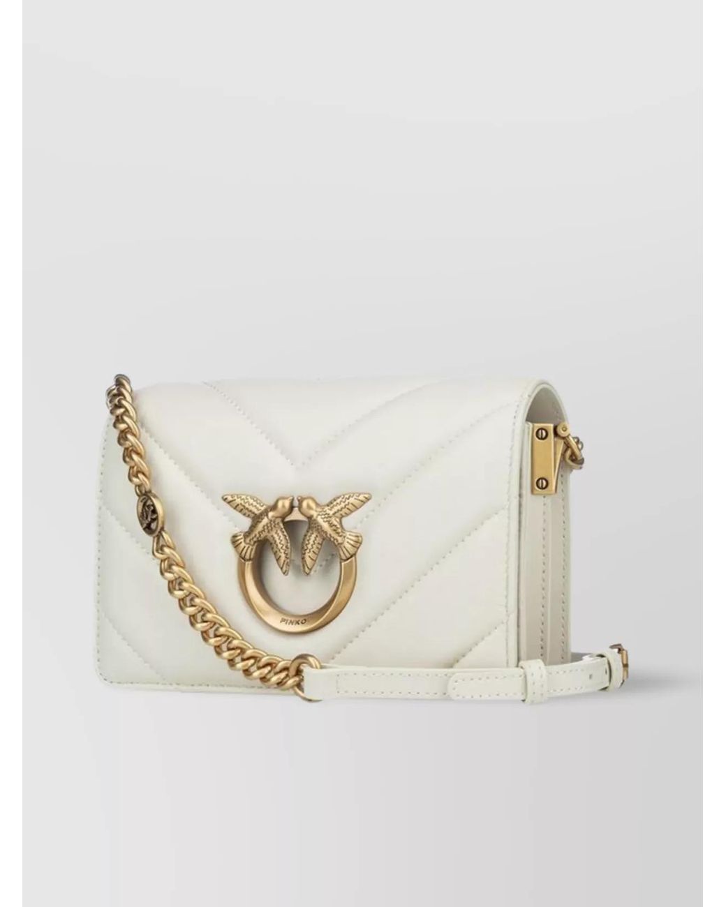 Pinko Natural Love Bag Click Mini Leather Cross-Body Bag