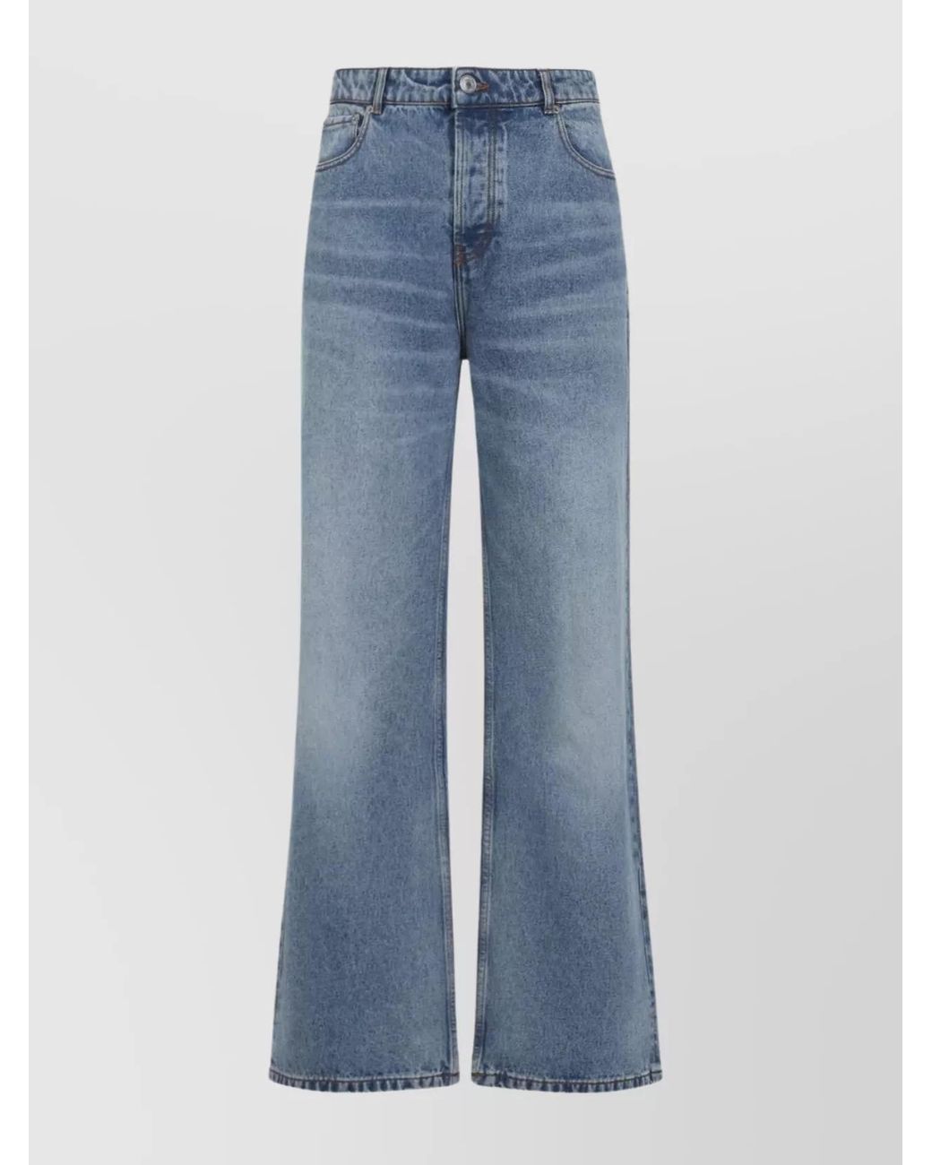 AMI Blue Denim Wide-Leg Jeans for men