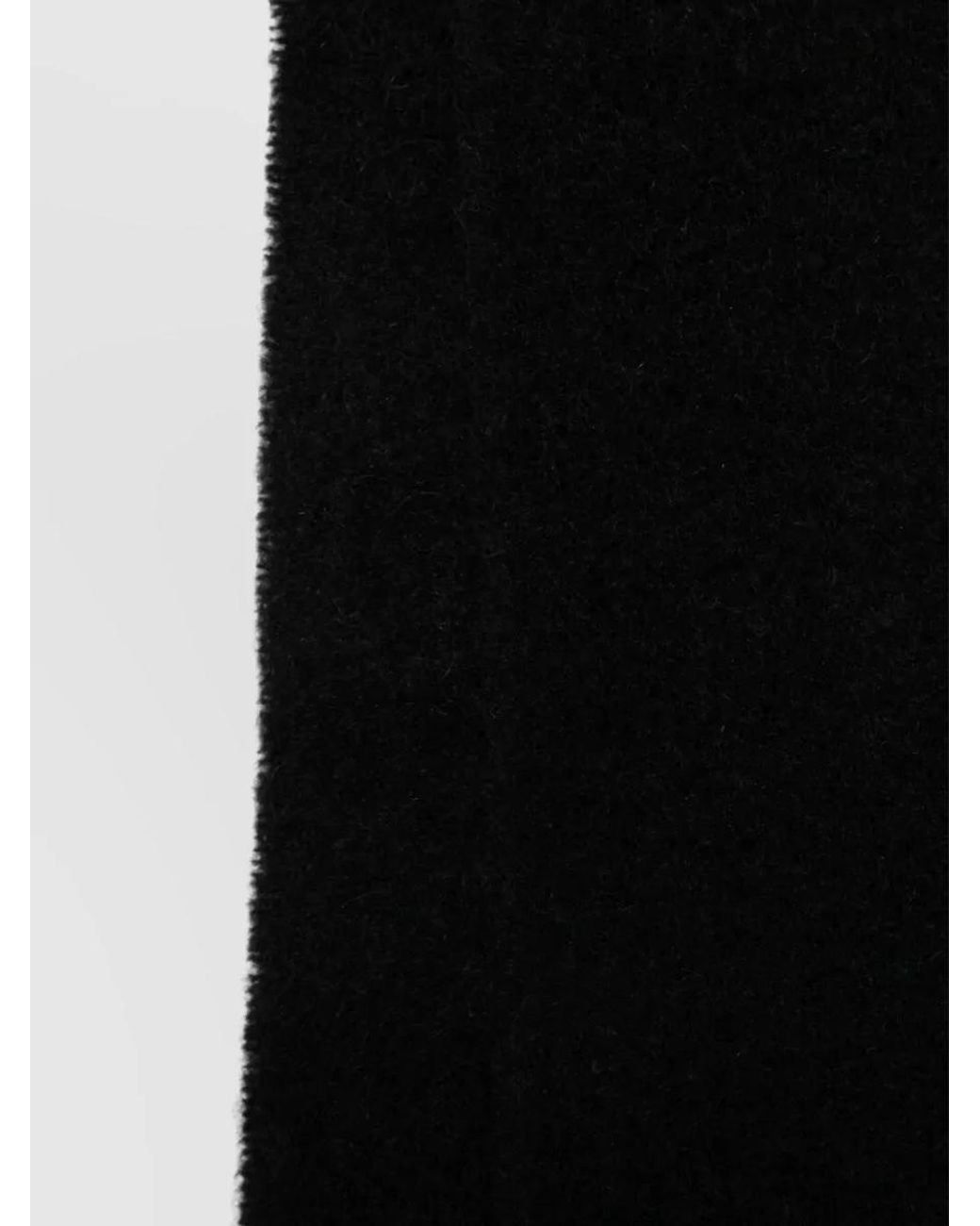 Lanvin Black Wool Scarf