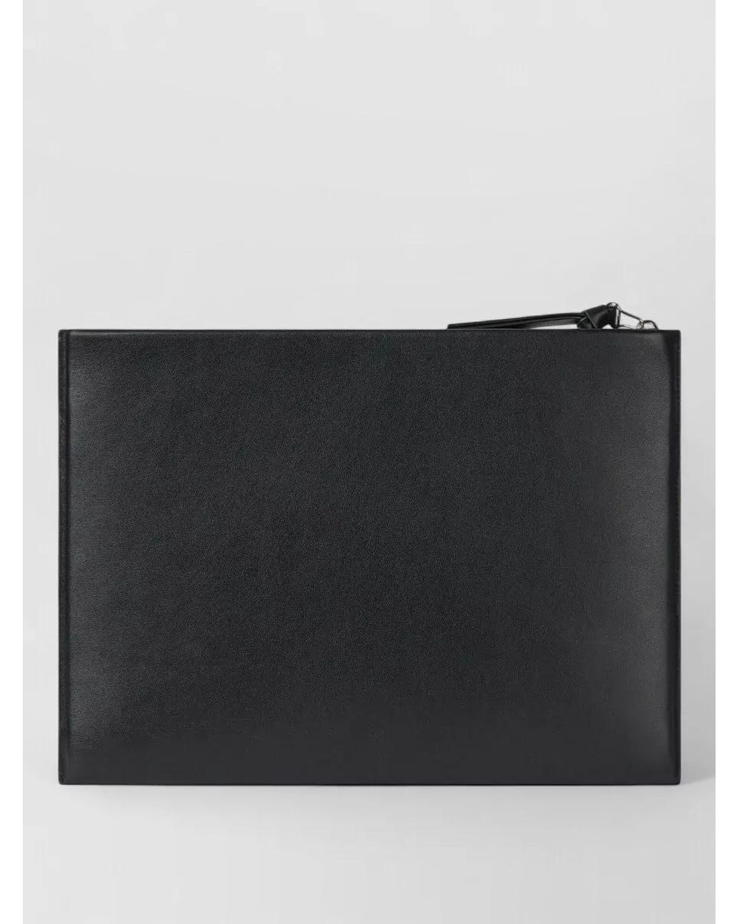 Givenchy Black Leather Antigona Stamped Large Clutch Bag for men