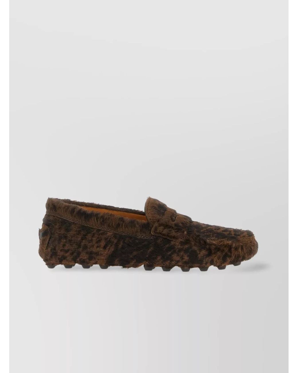 Tod's Brown Calf Hair Loafers