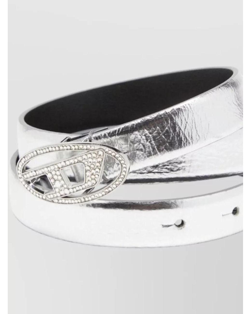 DIESEL White Leather Belt