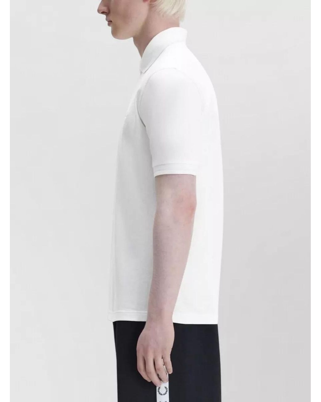 Fred Perry White Cotton Polo Shirt for men