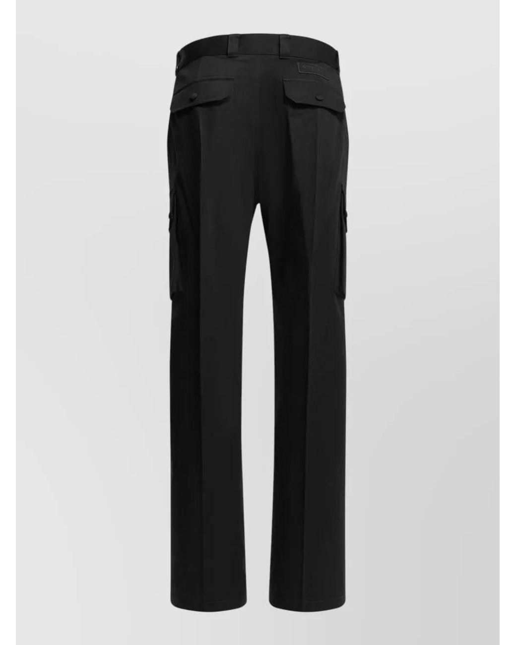 Givenchy Black Cotton Straight-Leg Cargo Trousers for men