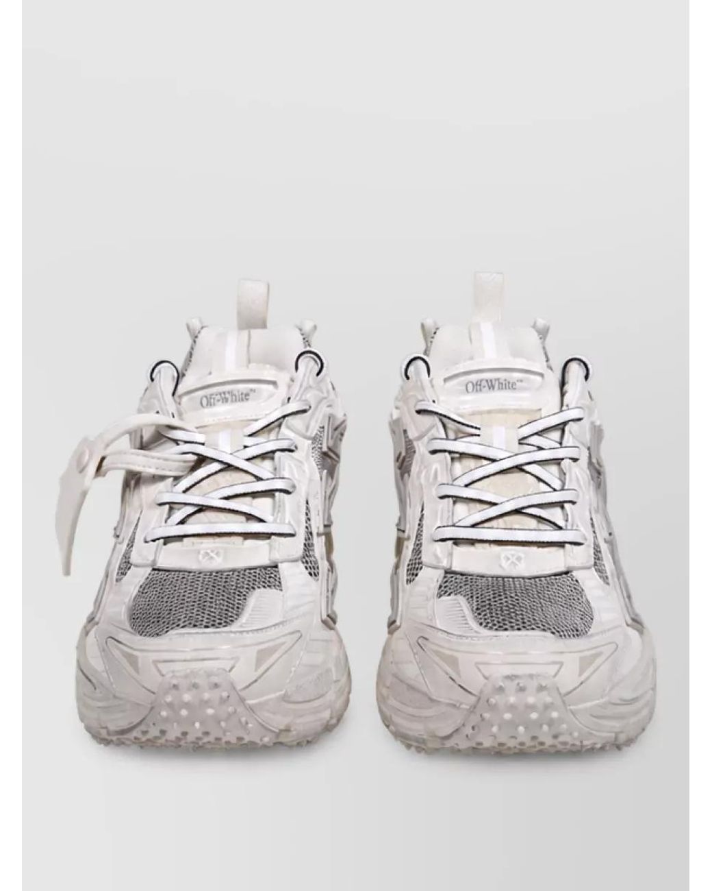 Off-White c/o Virgil Abloh Gray Be Right Back Worn Out Low-Top Sneakers for men