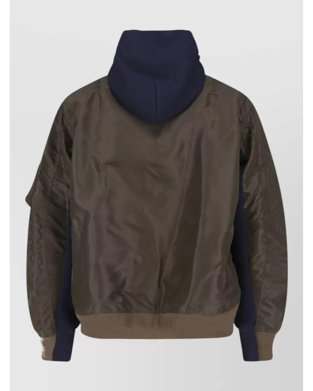 Sacai Blue Paneled Hooded Jacket for men