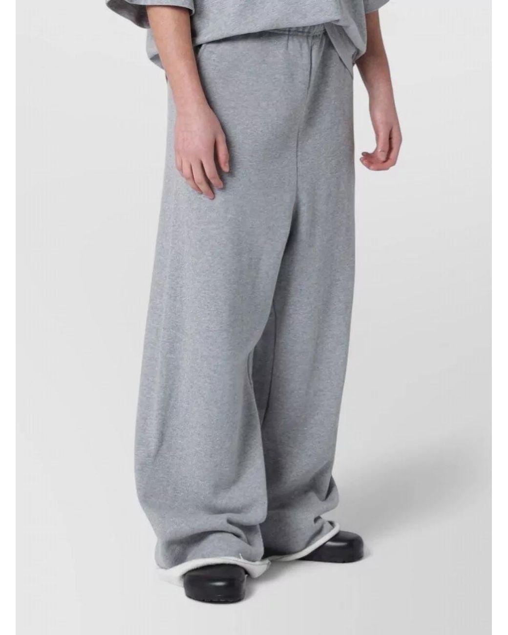 Entire studios Gray Cotton Wide-Leg Jogging Trousers for men