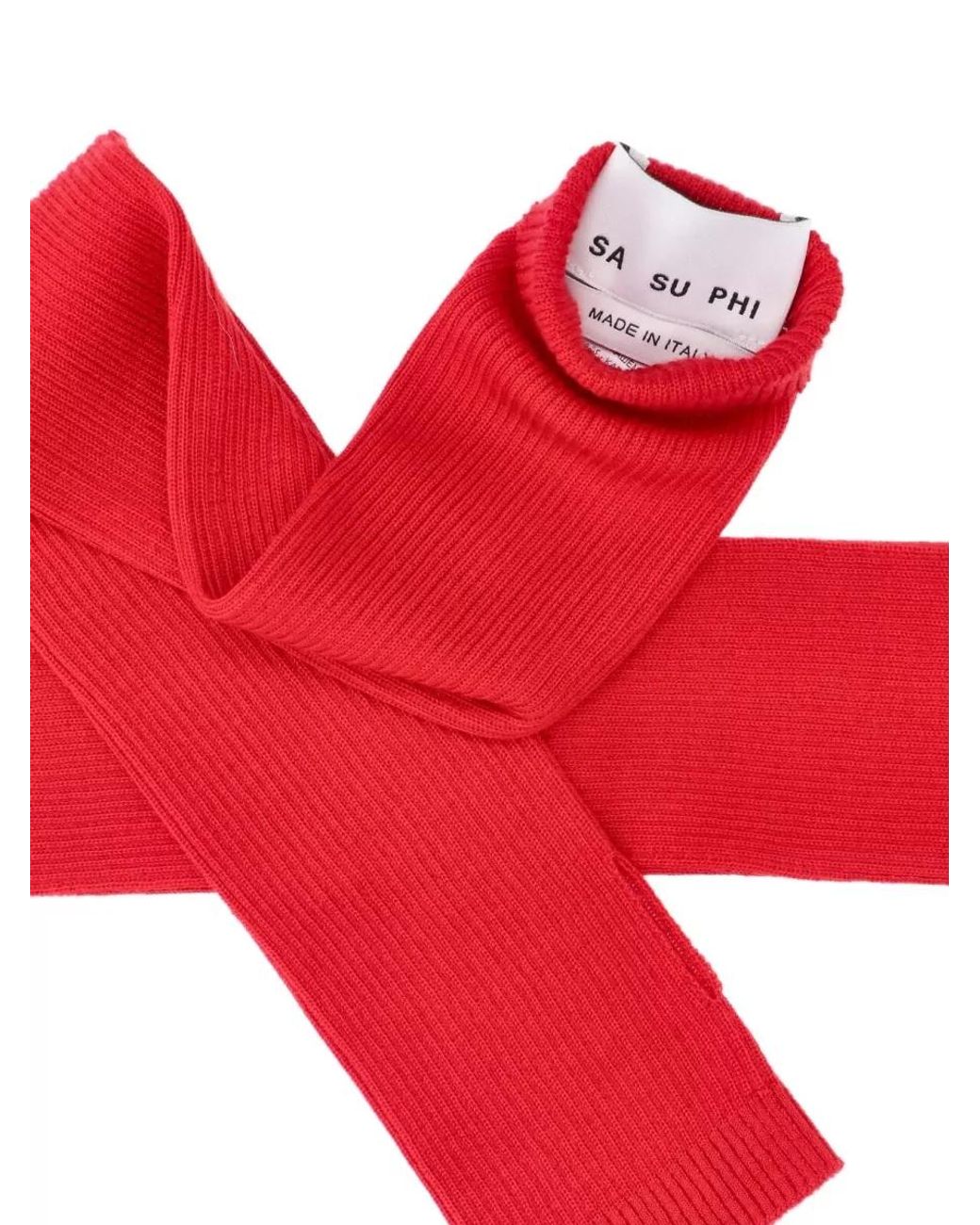 Sa Su Phi Red Cashmere Silk Scarf for men