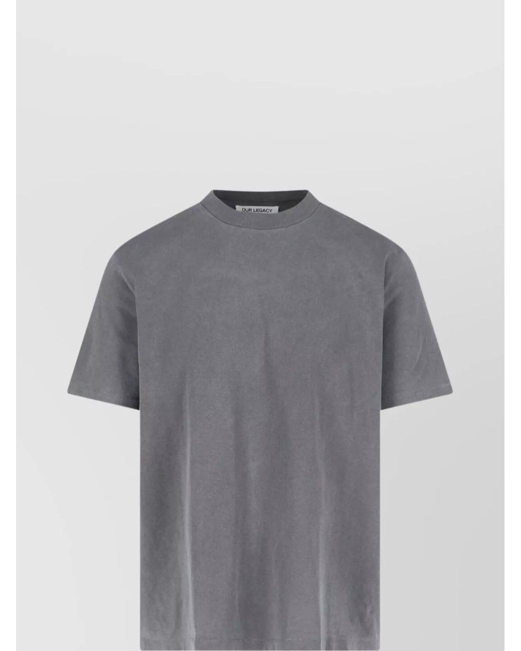 Our Legacy Gray Cotton Boxy Short-Sleeve T-Shirt for men