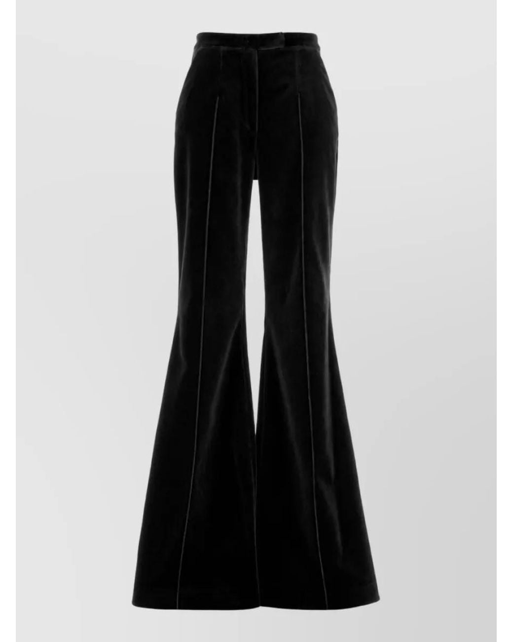 Costarellos Black Velvet Flared Trousers
