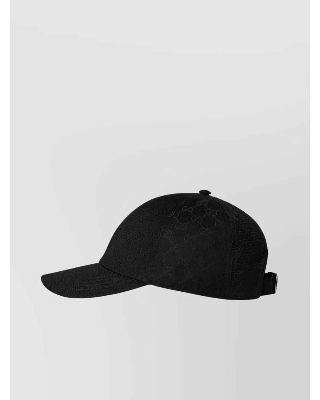 Gucci Black Gg Monogram Baseball Cap for men