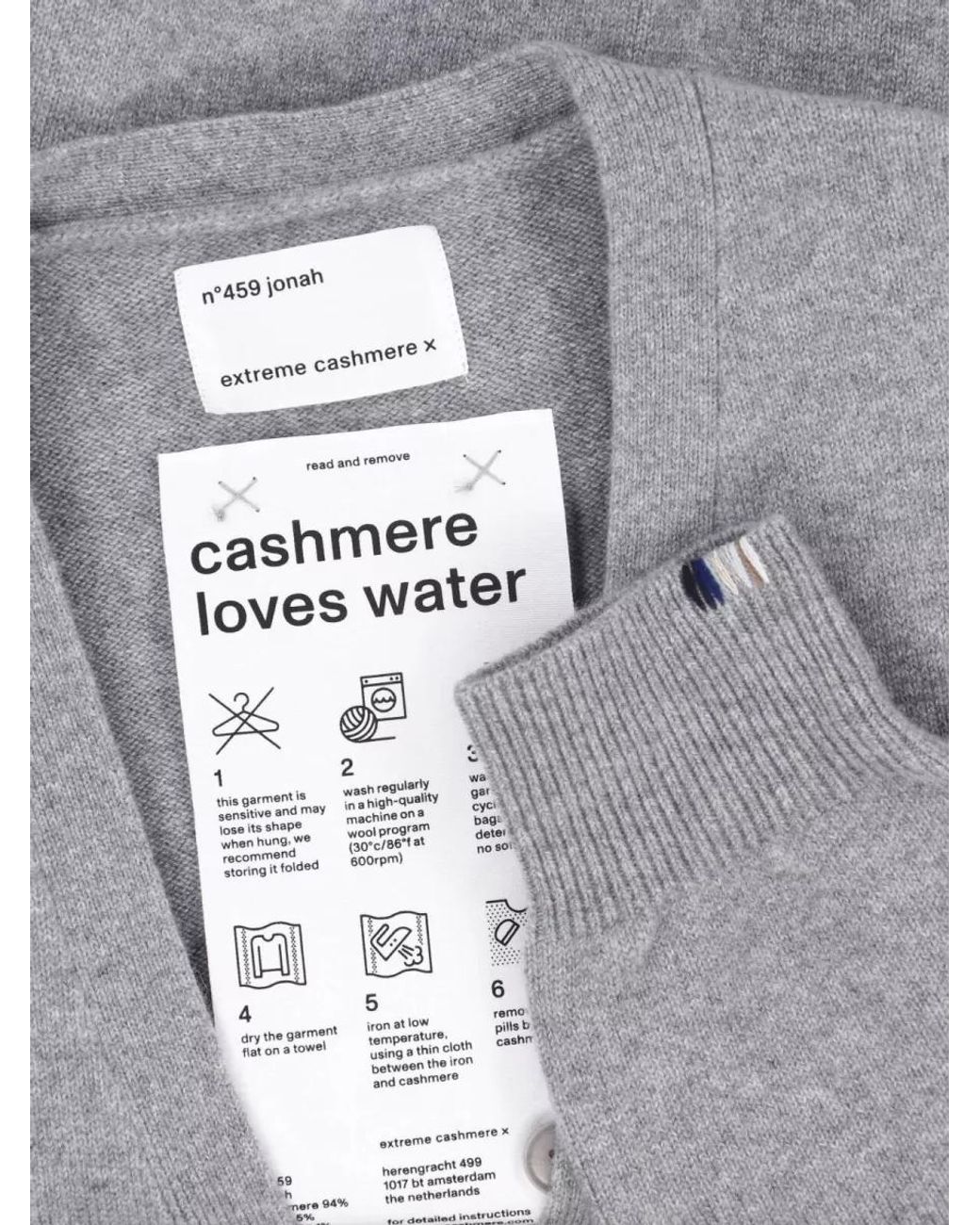 Extreme Cashmere Gray Cashmere Crewneck Cardigan