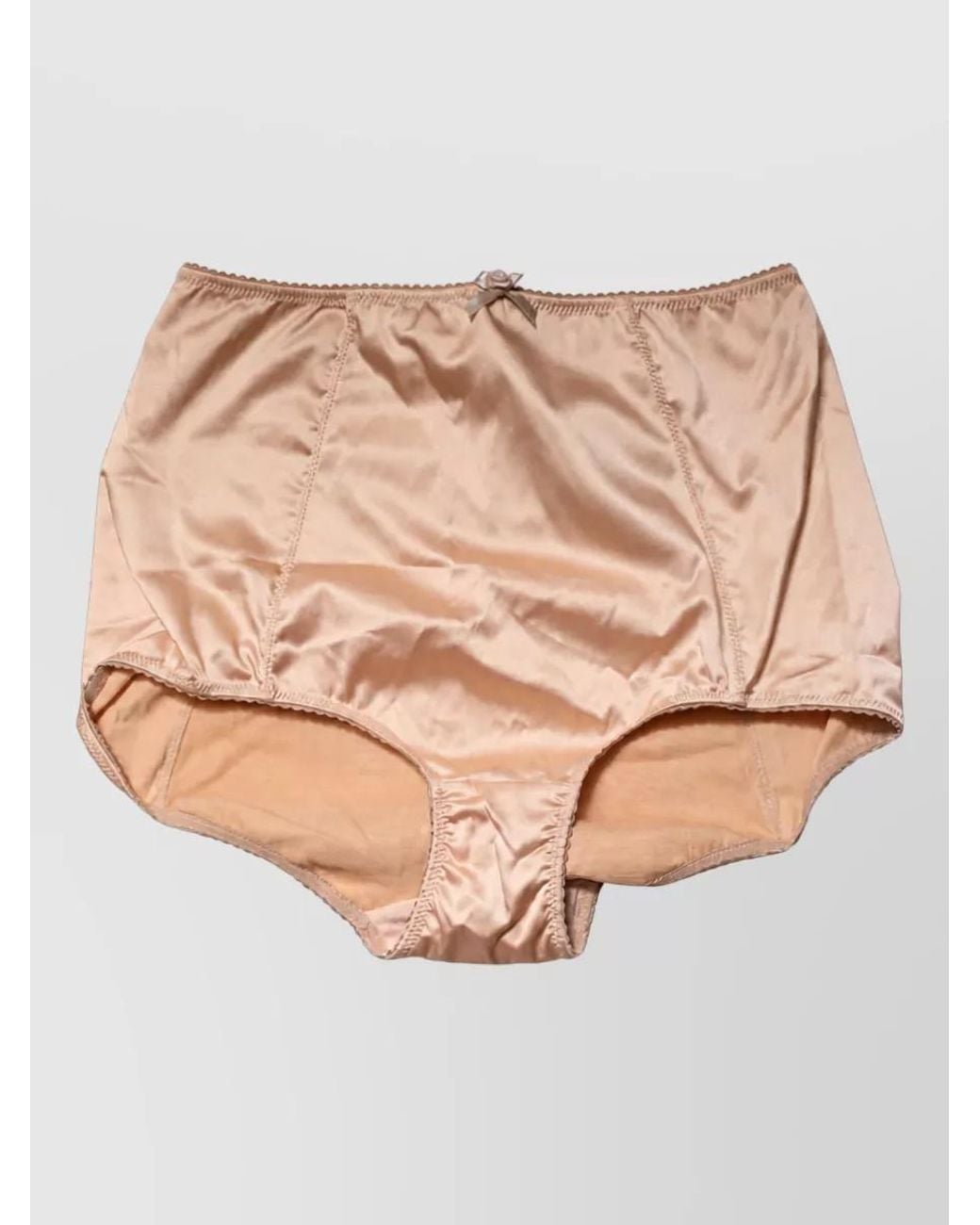 Dolce & Gabbana Natural Silk High-Waist Briefs