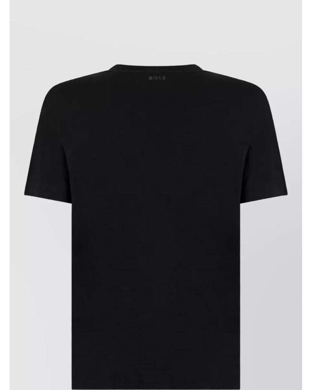 Boss Black Cotton Short-Sleeve T-Shirt for men
