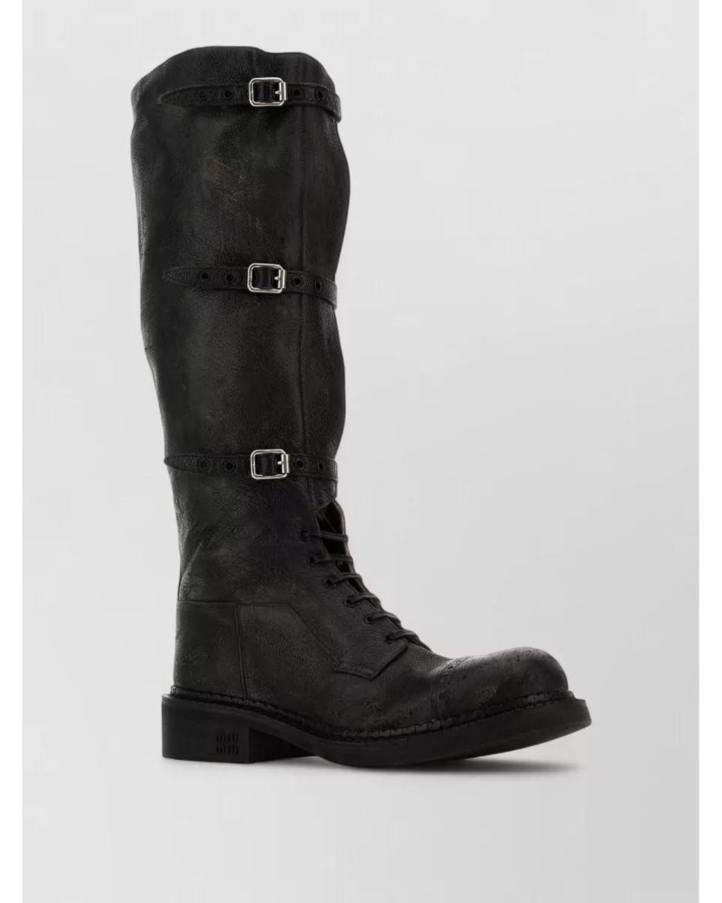 Miu Miu Black Leather Boots