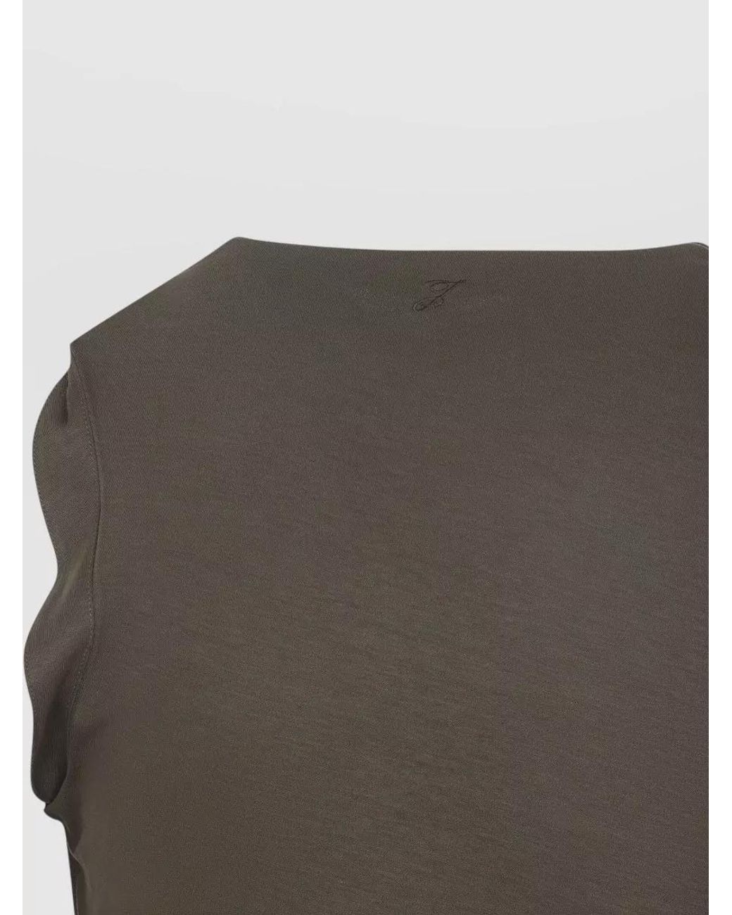 Jacquemus Green Silk Blend Draped Asymmetric Sleeveless Top