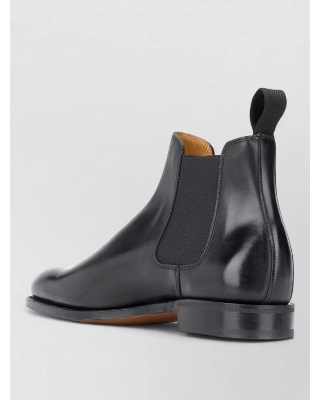 John Lobb Black Leather Chelsea Boots for men