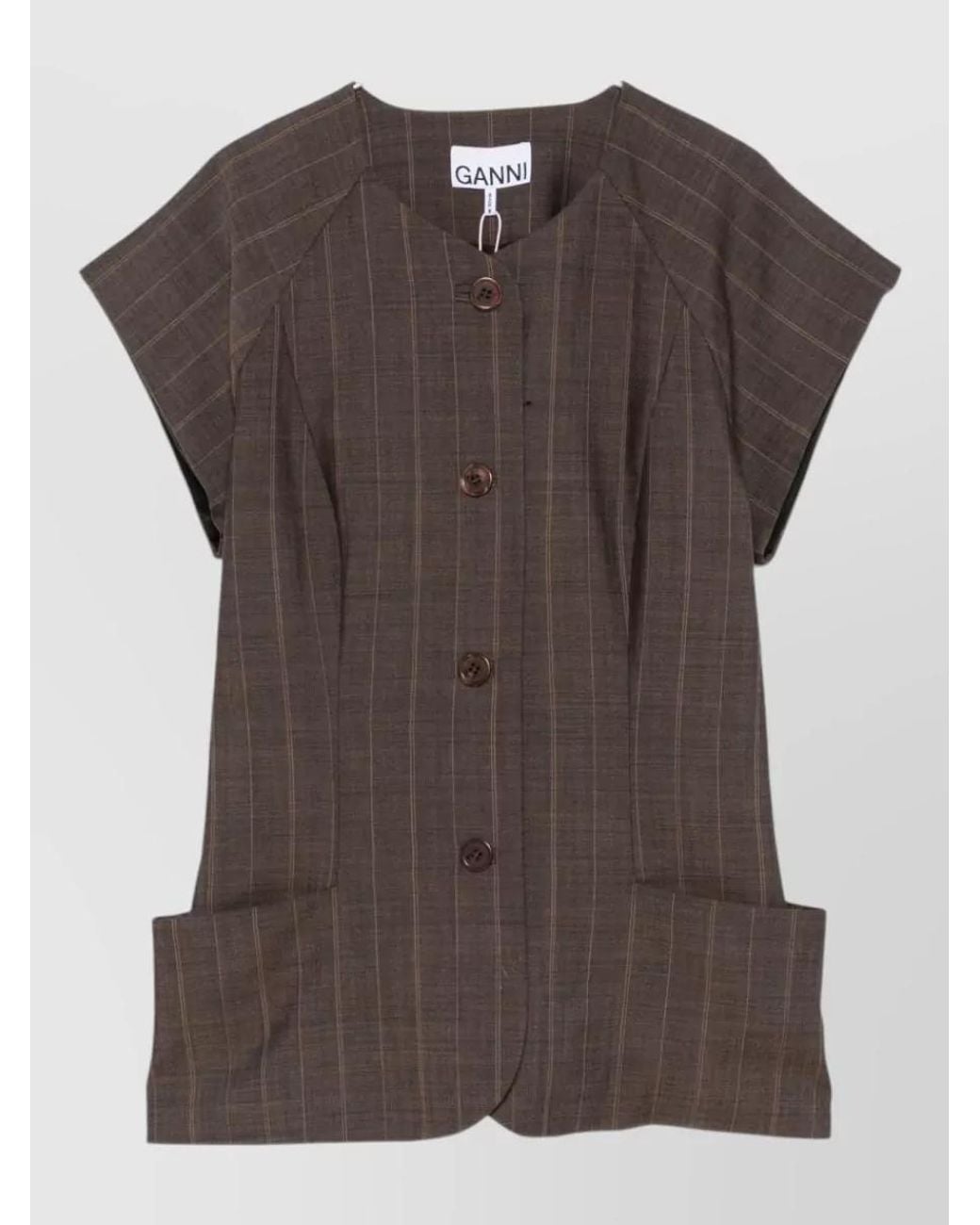 Ganni Brown Wool Blazer