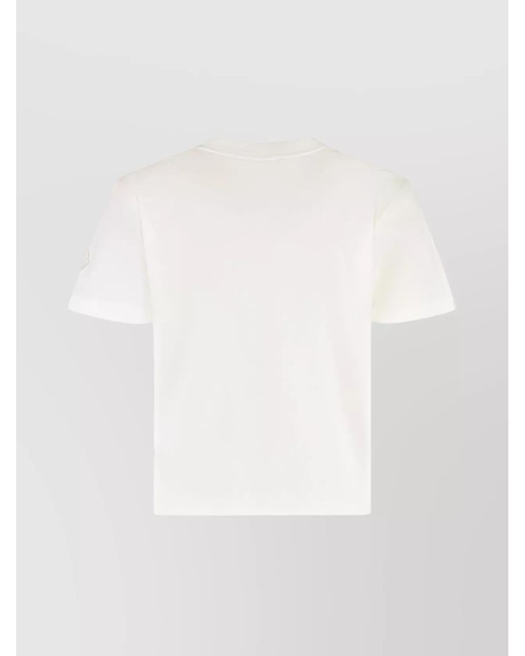 Moncler Natural Cotton Crew-Neck T-Shirt