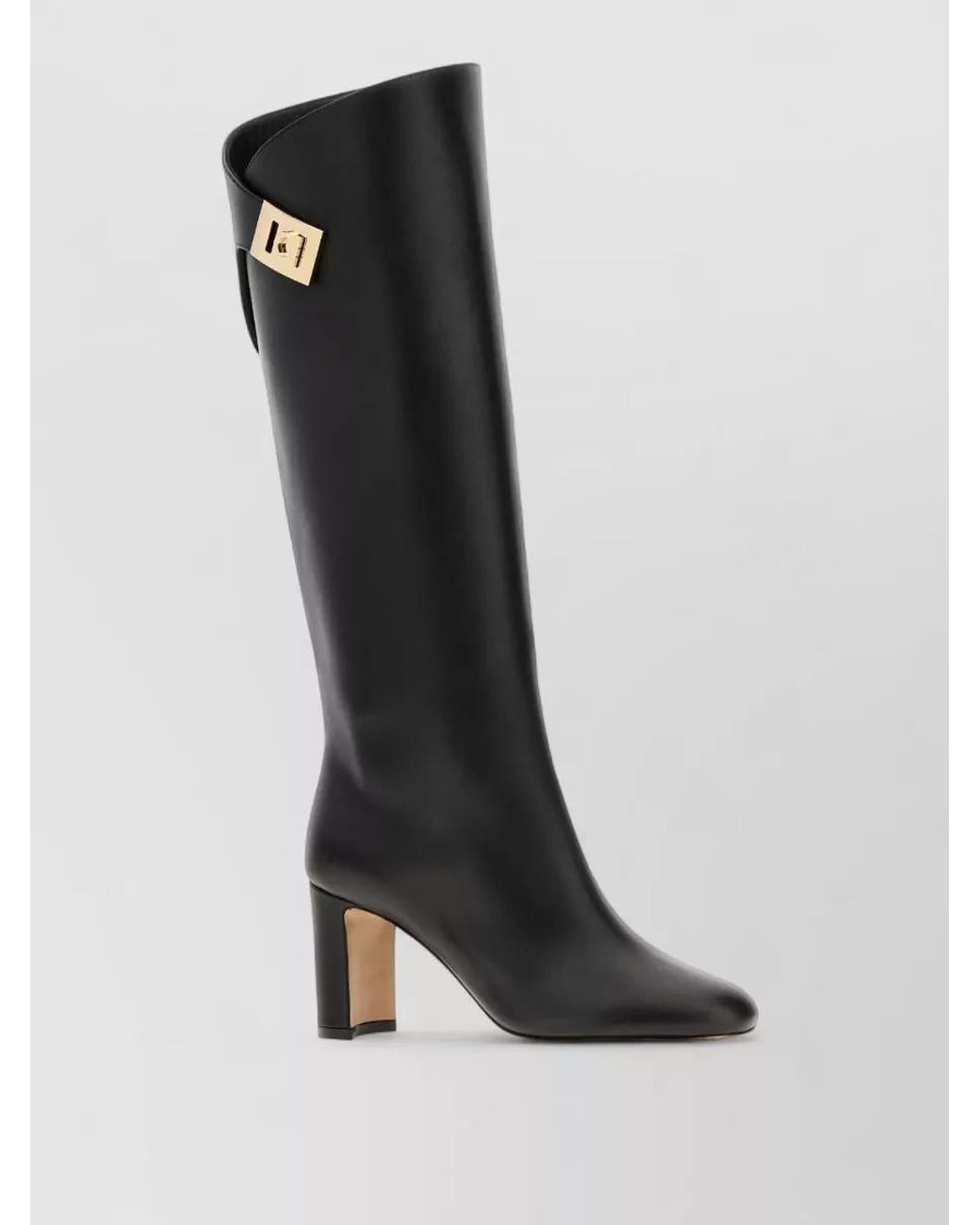 Ferragamo Black Leather Boots