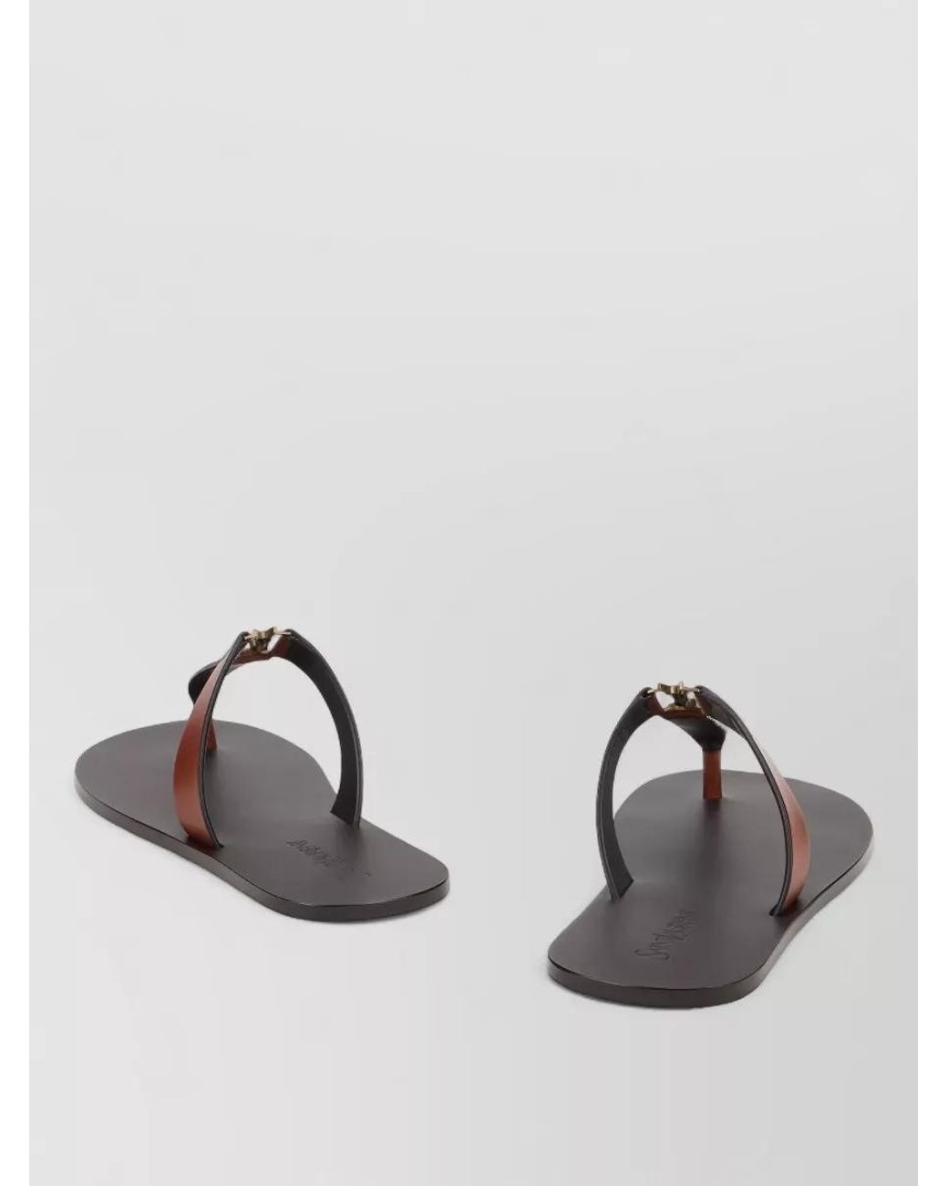 Saint Laurent Multicolor Leather Flip Flops