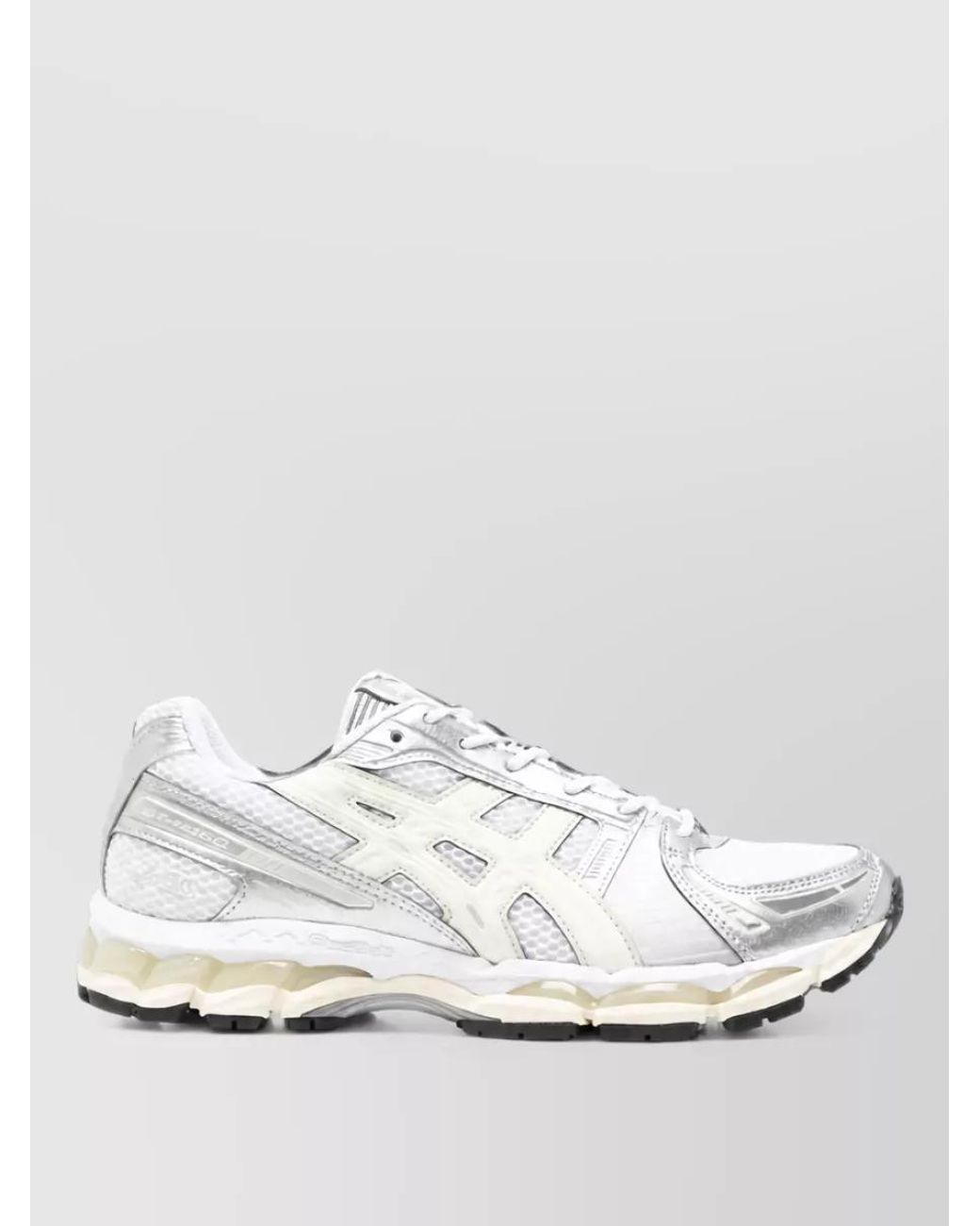 Asics White Textile Lace-Up Sneakers