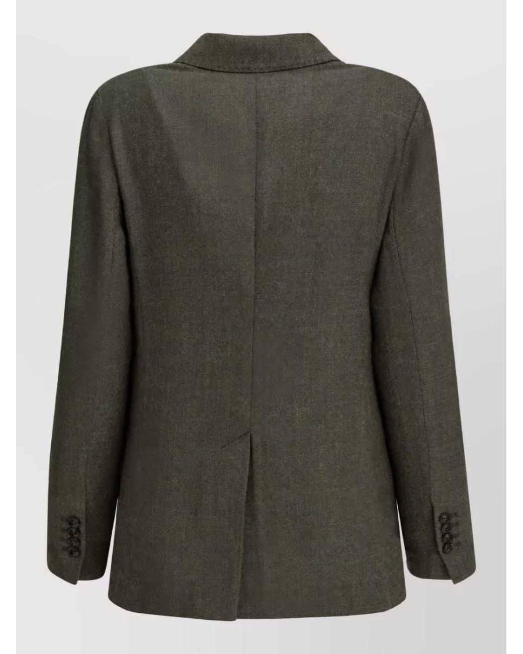 Circolo 1901 Green Wool Silk Double Breasted Coat